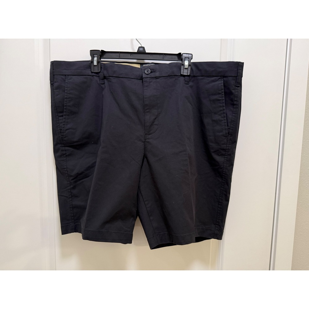Dockers Mens‎ Supreme Flex Chino Shorts Black Size 42 Stretch Casual Flat Front